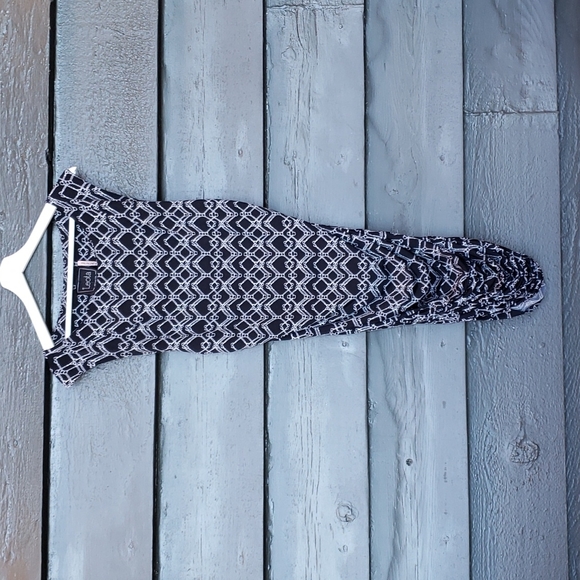 LEOTA Black Gray Chain Print Jersey Wiggle Ruched Maternity Dress sz S Women's - Picture 4 of 7